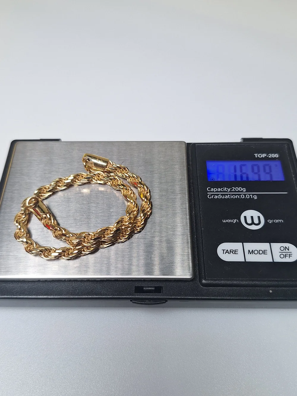 NEW Gold Over 925 Sterling Silver 4.8mm Italian Rope Bracelet 9